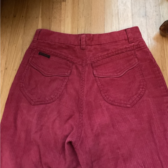 Vintage Britannia High Waisted Straight Leg Corduroy Red Pants - Picture 4 of 6